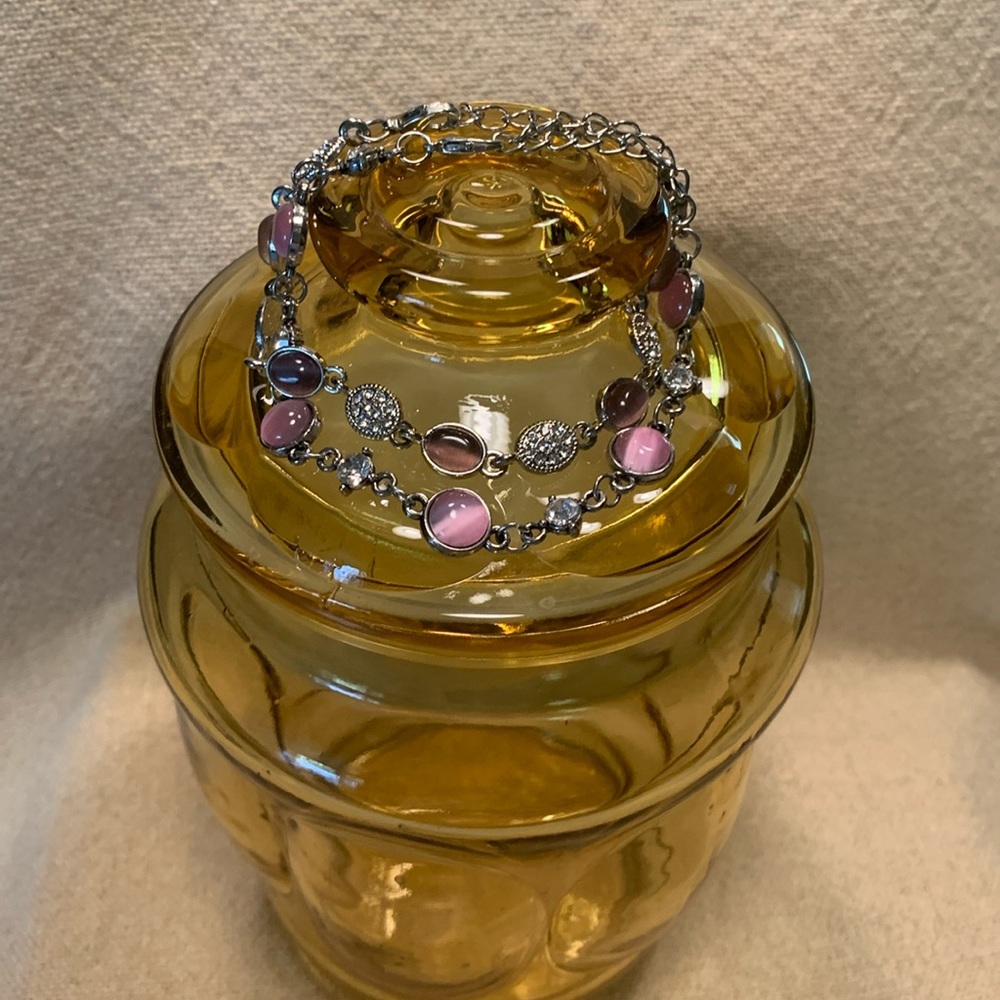 Pink/Purple moonstone bracelets